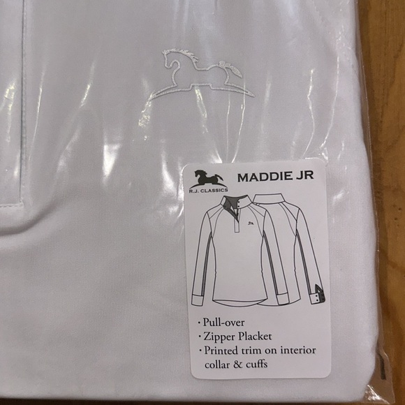 New Equestrian RJ Classics Maddie Jr Girls Show Shirt - size 8-10 - Picture 4 of 6